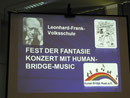 Begrüßungstafel am Monitor der Leonhard-Frank-Schule
