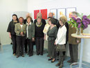 Ein Teil der ausstellenden Künstler bei der Vernissage
