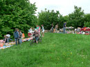 Aussteller am Flohmarkt auf der Wiese