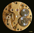 Urofa Kaliber 51 Werkseite, Platine mit Prägung "Glashütte"