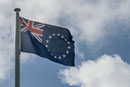 Die Flagge der Cook Islands zeigt klar ... ein Staat des Commonwealth.