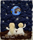 WOLLBILD KINDER UND DIE ERDE- FILZ MIT HERZ  FILZBILDER WOLLBILDER