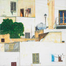 Favignana Aquarell 40x40cm 2020
