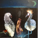 "& Co III", Acryl-Collage,Katzensand und Seramis,60x60,2016