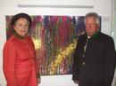 Evelyn und Albert Lorenz von der Kulturinitiative Spielfeld, Schüttbild von E. Wagner