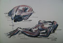 Akt 28,Tusche/Rohrfeder+Aquarellstift,30x40,2012