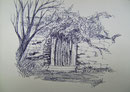 Altes Tor/Zill.,Skizze nach Foto,Tusche,A4,2012