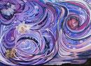 Blick ins All,Sgraffito-Collage,50x70,2013 (Privatbesitz)