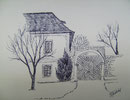Meierhof/Zill.,Skizze nach Foto,Tusche,A4,2012