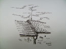 Dachstudie,Skizze nach Natur,Tusche,A4,2006 (Privatbesitz)
