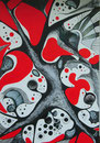 Koi,Alucollage+Sgraffito,100x70,2013