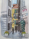 Graz,Neue Weltgasse,Aquarell,30x21,2014