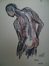 Akt 26,Tusche/Rohrfeder+Aquarellstift,40x30,2012
