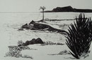 Teneriffa,GC Amarilla Tee 5,Tuscheskizze,10x15,2017