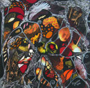Silver and Gold,Alucollage+Sgraffito,50x50,2012