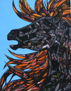 Equus,Collage-Mischtechnik,50x40,2013