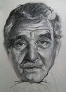 Portrait alter Mann,Kohle,40x30,2009