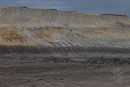 Oberste Sand- und Kiesschichten, abgebaut durch den Schaufelradbagger SRs 6300-1519