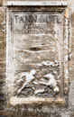 Sulmona, bassorilievo con scena di caccia, palazzo Tabassi