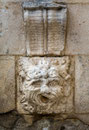 Sulmona, leone ammiccante, fontana Sant'Agata