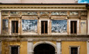 Sulmona, palazzo della Provincia (o Baldassarre) scene della battaglia per la presa dell'Aquila