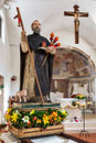 Villavallelonga, La preziosa statua lignea del '600 di Sant'Antonio Abate.