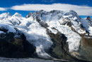 Castor, Pollux und Breithorn vom Gornergrat