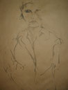 18 - Tania, encre sur kraft  40x50