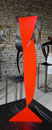 Petit totem rouge acier peint 40 cm