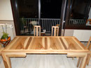 table avec allonges en noyer