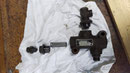 Oberer Flansch (SW32mm) abgenommen, erste Feder entnommen