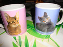 Tasses avec décoration chat