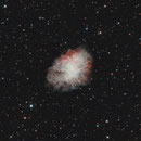 Messier 1 im Sternbild Stier im Februar 2025, TEC140 & TMB105, 54x600sec (L) und 113x180sec (RGB), mit der ASI6200MM und Canon Ra, Crop und Vergrößerung auf 150%