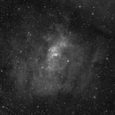 NGC 7635 ("Bubble-Nebula") im Sternbild Cassiopeia am 12.-14..08.2012 als reines Ha-Bild, TEC 140mm APO auf WS240GT, Atik 383 L+, 16x1200sec (Halpha)