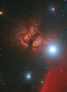 Der Flammennebel (NGC 2024) und der "Gürtelstern" Alnitak im Sternbild Orion, Atik 383L+ an TEC 140mm APO, Belichtungszeit von mehr als 17 Stunden, Luminanz, Ha, OIII und RGB