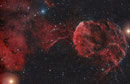 "Quallennebel" (IC443) im Sternbild Zwillinge, TEC140mm, ASI6200MM Pro, Baader Ha (7nm), 64x600sec, Baader OIII(8,5nm), 24x600sec