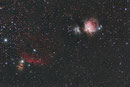 Großer Orionnebel (M42) und Pferdekopfnebel (B33) im Sternbild Orion, 25.11.2013, ALCCD6c pro an CZJ 200mm Sonnar, f/4, 10x600sec + 20 x 120sec