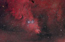 "Christmastree-Cluster" (NGC2264) im Sternbild Einhorn am 15.-17.01.2012, APO 80/480 auf WS240GT, ALCCD6c pro, F=480mm, f/6, 15x1200sec (RGB) + 15x1200sec (Ha)