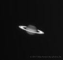 Saturn am 11.03.2011 im Methanband, Celestron C9.25 auf CGEM, Basler scA1300, F=2350mm, f/10, Methanfilter 880nm