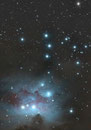 Offener Sternenhaufen NGC 1981 und "Running Man" (NGC 1977) im Sternbild Orion, 140mm TEC, WS240GT, Atik 383L+