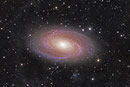 Messier 81 im Sternbild Großer Bär (UMa), ASI6200MM an TEC140ED + Canon EOS Ra an APM 105/650, 10micron GM3000HPS, 17h RGB und Luminanz, 12 Stunden H-Alpha 