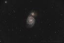 "Strudelgalaxie" (M51) am 10.04.2011, Celestron C9.25 auf CGEM, ALCCD6c pro, F= 1.480 mm, f/6.3, 23x 600sec, IDAS LP2-Filter, Guiding mit Lacerta M-GEN an 9x50-Sucher