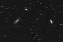 Spiralgalaxie NGC 5033 mit Nachbargalaxie NGC 5005 im Sternbild Jagdhunde (CVn), ASI071MCpro an TEC140mm APO auf WS240GT, 55x600sec