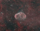 Crescentnebel (NGC 6888) im Sternbild Schwan am 23-26.07.2012, TEC 140mm APO auf WS240GT, Atik 383 L+, 18x1200sec (Halpha), 8x1200sec (OIII)