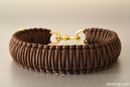 KingLuy Paracord Halsband Walnut Deluxe