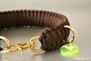 KingLuy Paracord Halsband Walnut Deluxe