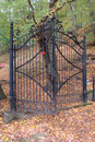 Altes schmiedeeisernes Tor am Friedhof von Wiederstein (Foto: E. Klein)