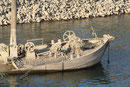 gesunkener Aalschokker am Silbersee/Rhein bei Zons (Foto: E. Klein)