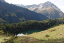 Blick über den Golzernsee, einem Karsee, auf den Bristenstock, Maderanertal, Foto: E. Klein