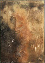 Erosión II, 1998, Mischtechnik auf Holz, 104 x 74 cm, Stahlrahmen